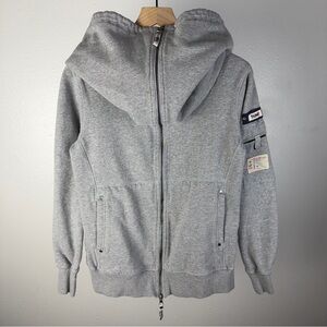 Thumb United The Casey Gray Full Zip Fleece Hoodie Sweatshirt Women’s Size Large